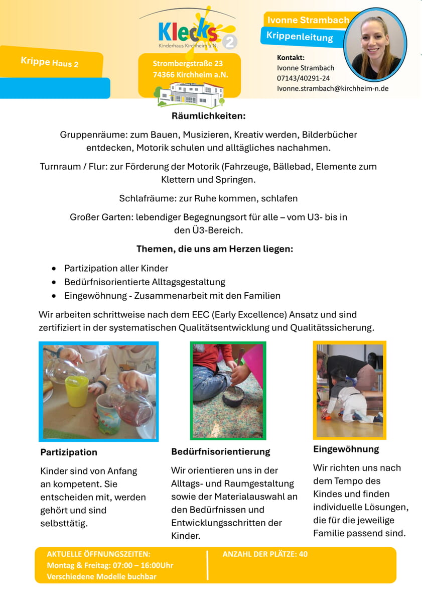 Kinderhaus Klecks - Krippe Haus 2