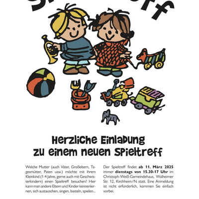 Spieletreff f&uuml;r Kinder ab 12 Monate bis 4 Jahre 