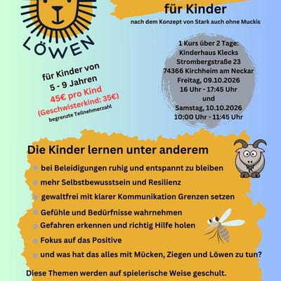 AUSGEBUCHT! Selbstbehauptungs - und Resilienztraining f&uuml;r Kinder von 5-9 Jahren 